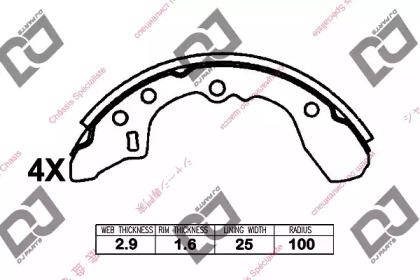 Комлект тормозных накладок DJ PARTS BS1272